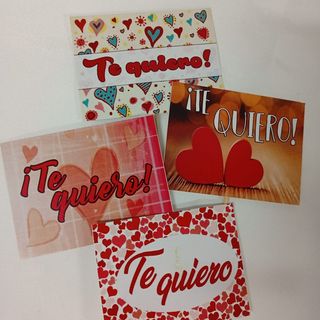 Pin/tarjeta “Te quiero” (varios modelos)