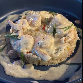 Тяхан с креветками 