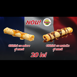 Clătită cu miere și nucă+Lipie Crispy 