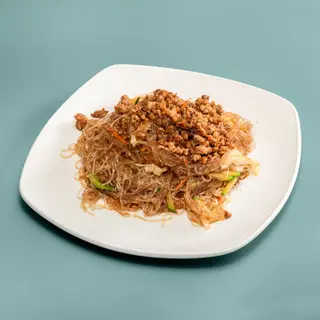 Spaghetti di soia con carne