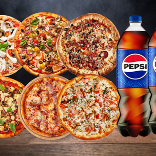 Combo 6 pizza+2 pepsi 2l