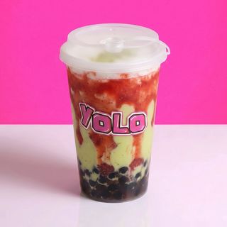 Полунична Матча Bubble Tea