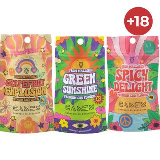 3gr x Spicy Delight + Green Sunshine + Grapefruit Explosion CBD