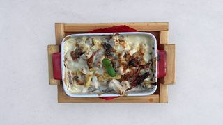 Strozzapretti z kurczakiem i pieczarkami