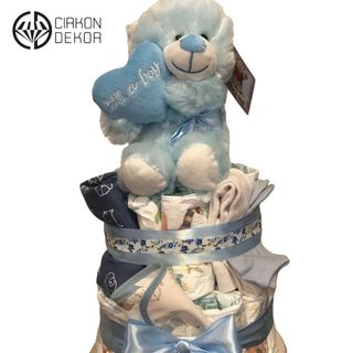 Torta od pelena - Plavi meda sa srcem 