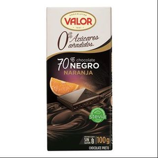 Chocolate Negro 70% Naranja Sin Azucar Valor 100 Gr.