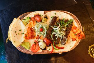 طبق كباب لحم 