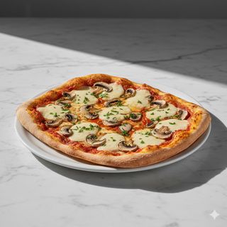 Pizza De Champiñones 30 Cm. X 40 Cm.