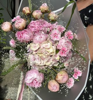 Bukiet delikatny z hortensją 