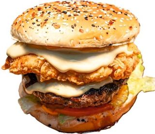 Chicken & beef burger