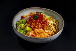 Poke salmon