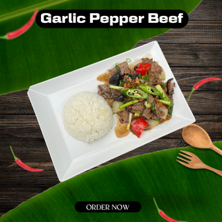 Garlic pepper beef