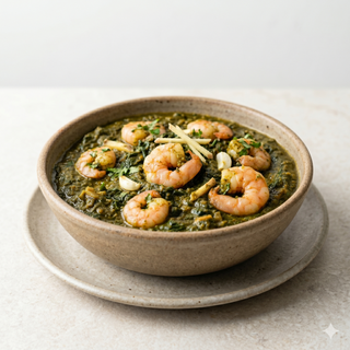 Saag Con Langostinos