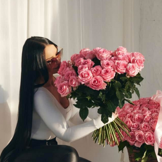 Bukiet 50 różowych róż premium 