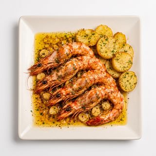 Gambones Enteros Al Ajillo (Ración)