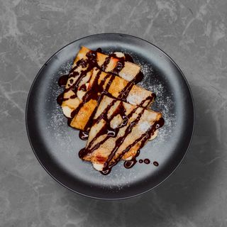 Блинчики с бананом и шоколадом