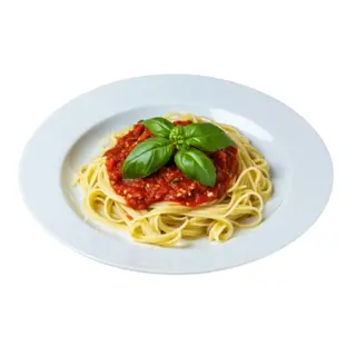 Tallarines con salsa de tomate