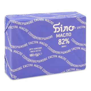 Масло солодковершкове Біло Екстра 82% (180г)