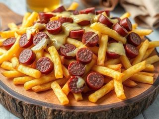 Фрі з ковбасками BBQ (250g)