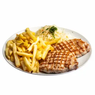 Meniu Cotlet + cartofi prajiti