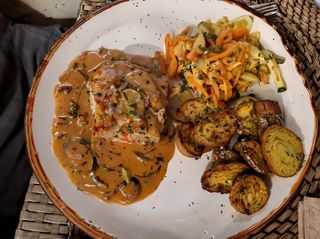 Bife c/ Molho de Cogumelos