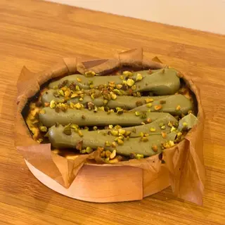 Tarta de queso con pistacho