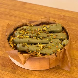 Tarta de queso con pistacho