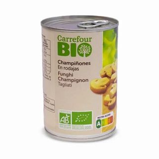 Champiñones Laminados Carrefour Bio Peso Neto 400 Gr.