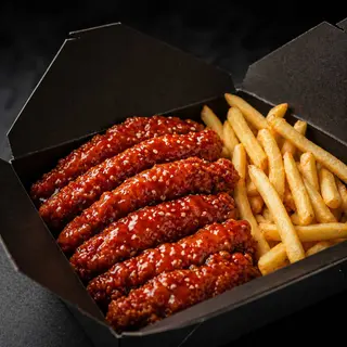 Korean Chicken & Fries(Tiras)