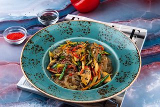 Салат с хрустящими баклажанами