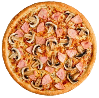 Пицца с ветчиной и грибами (30 см.)