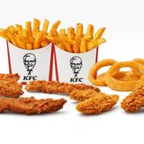 4 Alitas + 4 Tiras + 6 Aros de Cebolla + 2 Patatas