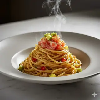 Spaghetti con aglio, olio e peperoncino