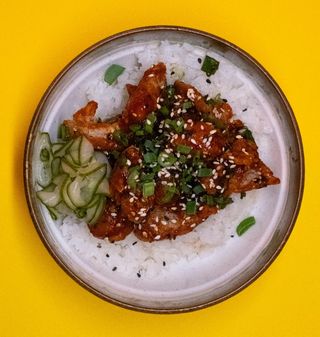 Donburi z boczniakiem