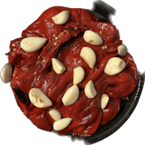 Печен чесън с червена чушка на керемида