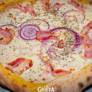 Pizza carbonara 30 cm.