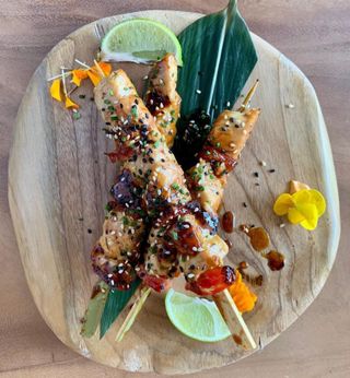 Brochetas de pollo Yakitori