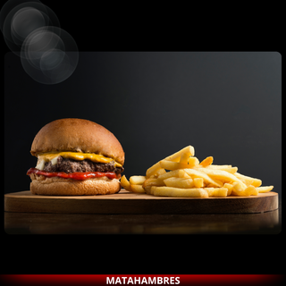 BURGER DE TERNERA CLASICO + PATATAS FRITAS