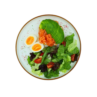 Завтрак на вафле с лососем