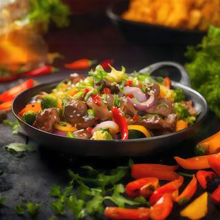 Ternera navarra con ají fresco picante