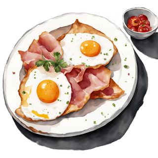 Huevos Rotos Con Jamón Ibérico