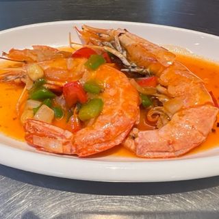 Gamberoni in salsa piccante