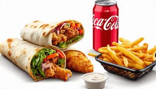 Shawarma + Frites + 1/2 Nem Poulet + Soda