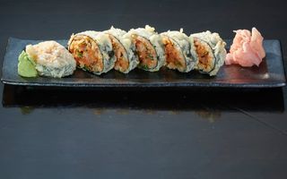 Spicy salmon tempura