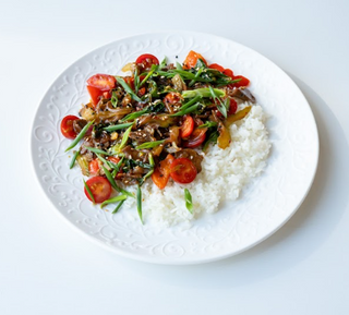 Mongolian beef с рисом 