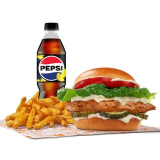 Naked Chicken Sandwich Large Meal