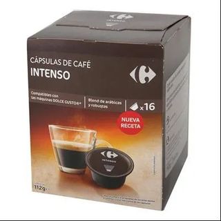Café Intenso en Cápsulas Carrefour 16x7 Gr.