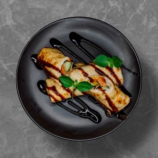 Блинчики с семгой