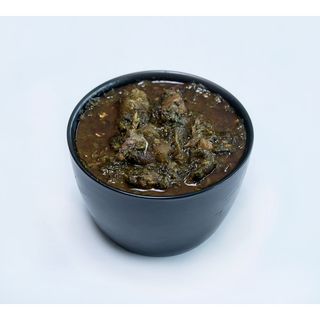 1 plate of afang soup with swallow and protein