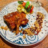 Costillar de cerdo con salsa barbacoa